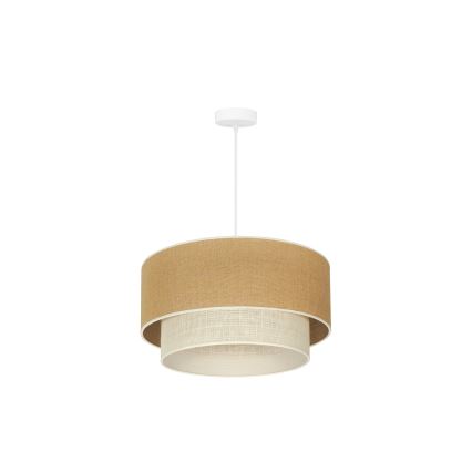 Duolla - Visilica na kanapu YUTE BOHO 1xE27/15W/230V, prečnik 45 cm, braon/krem