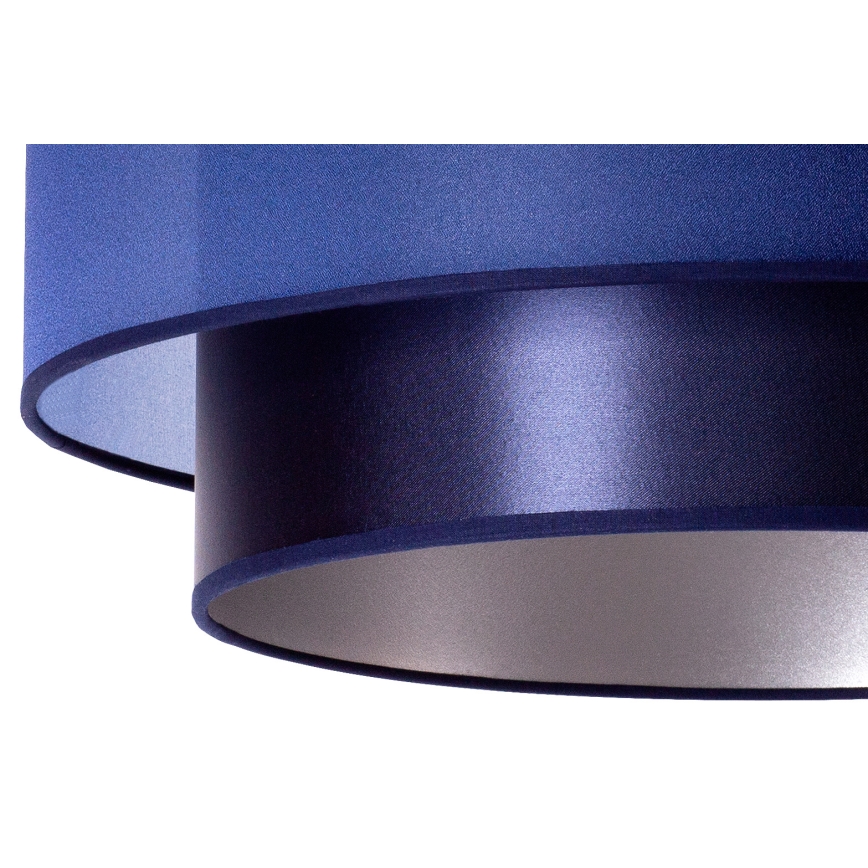 Duolla - Visilica na sajli NANTES 1xE27/15W/230V prečnik 45 cm plava/srebrna