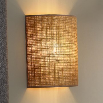 Duolla - Zidna svetiljka YUTE 1xE27/15W/230V, prečnika 20 cm, braon