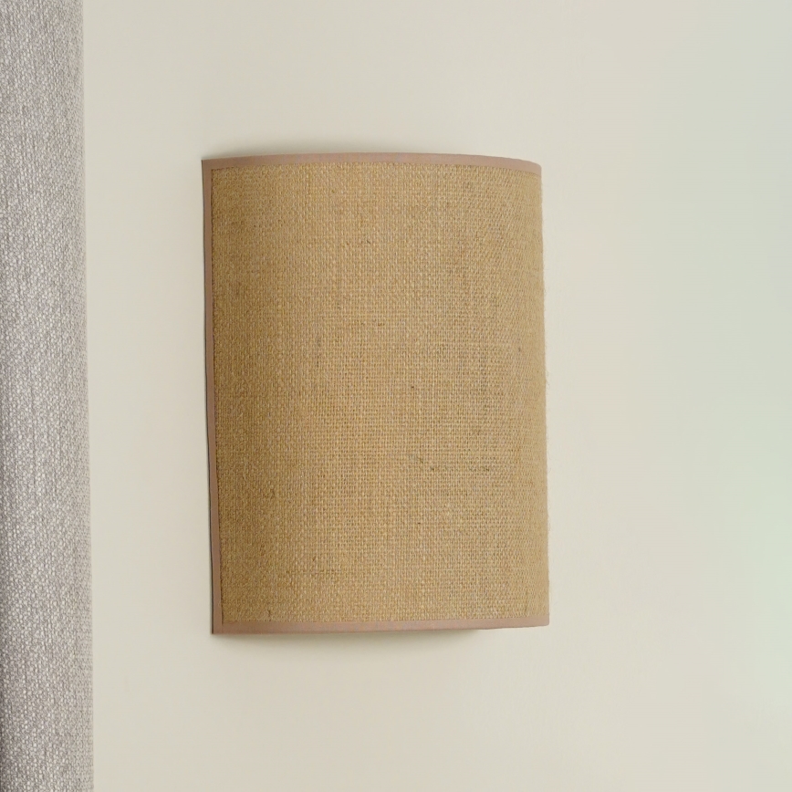 Duolla - Zidna svetiljka YUTE 1xE27/15W/230V, prečnika 20 cm, braon