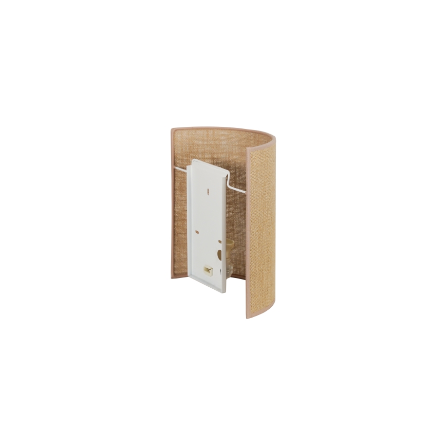 Duolla - Zidna svetiljka YUTE 1xE27/15W/230V, prečnika 20 cm, braon
