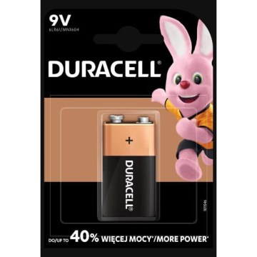 Duracell - 1 kom alkalijska baterija Basic 9V 550 mAh