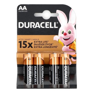 Duracell Basic LR06/AA – 4 kom, alkalna baterija, 1,5 V, 2650 mAh