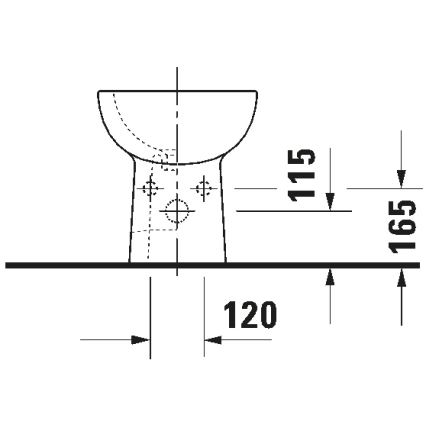 Duravit 22371000002 - Stojeći bide D-CODE 35,5x52,5 cm keramika/sjajna bela