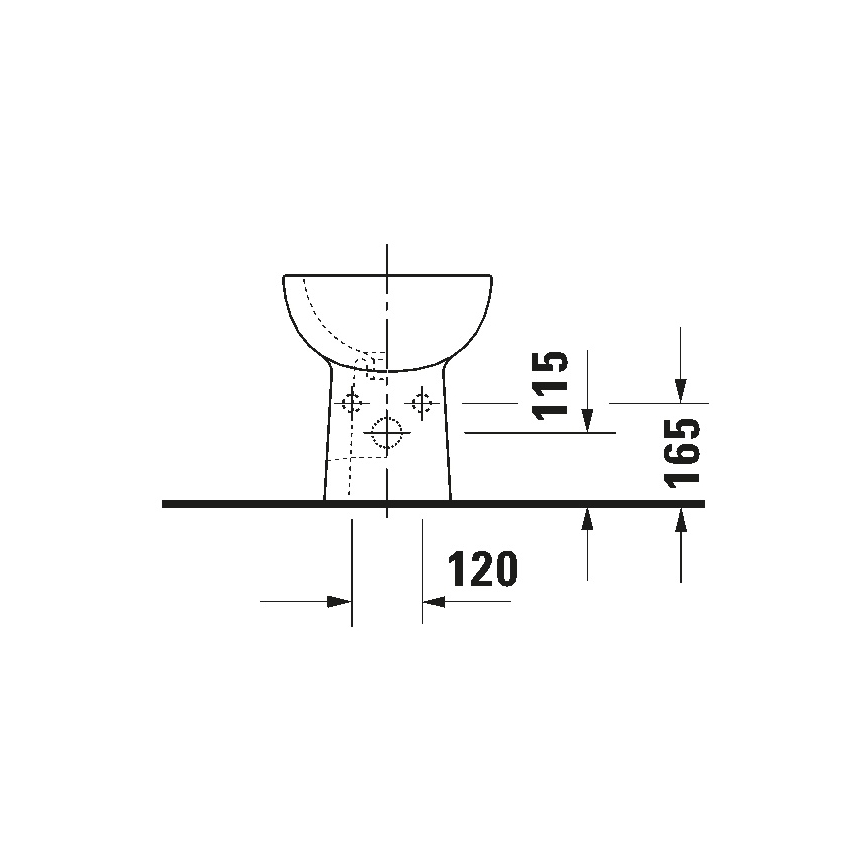 Duravit 22371000002 - Stojeći bide D-CODE 35,5x52,5 cm keramika/sjajna bela