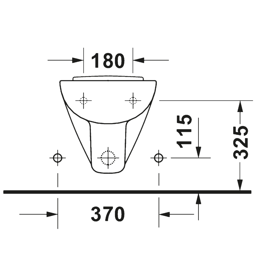 Duravit 22371500002 - Viseći bide D-CODE keramika/sjajna bela
