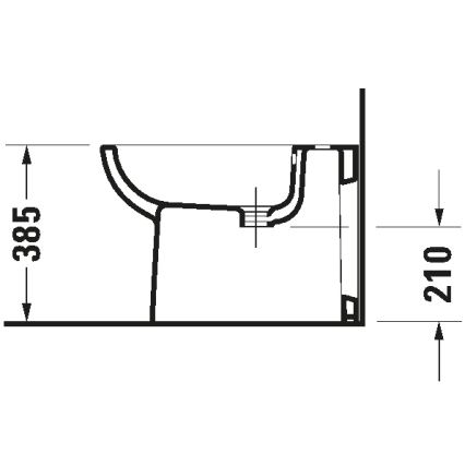 Duravit 22411000002 - Stojeći bide D-CODE 35,5x52,5 cm keramika/sjajna bela