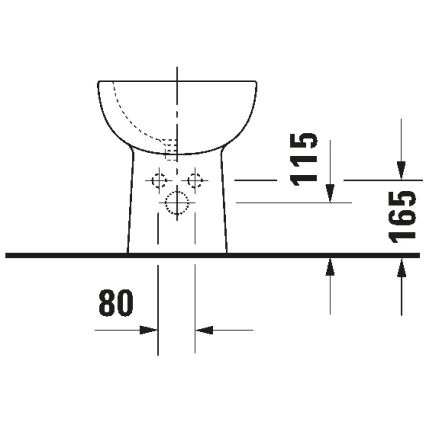 Duravit 22411000002 - Stojeći bide D-CODE 35,5x52,5 cm keramika/sjajna bela