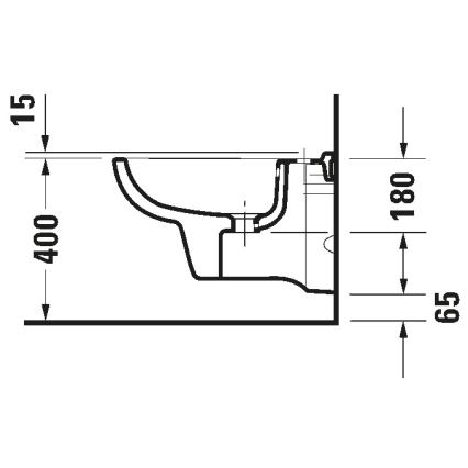 Duravit 22571500002 - Viseći bide D-CODE keramika/sjajna bela