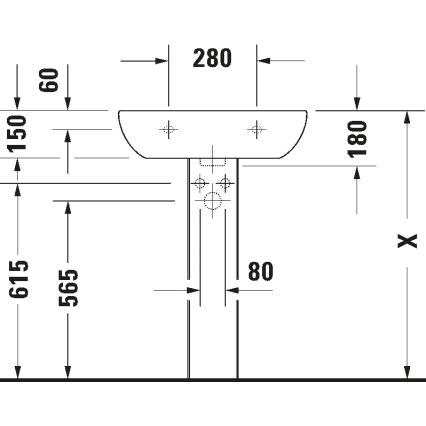 Duravit 23106000002 - Viseći umivaonik D-CODE 60x46 cm keramika/visoko sjajna bela