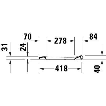Duravit 28210000 - Toaletno sedište D-CODE 37,4x43,3 cm belo