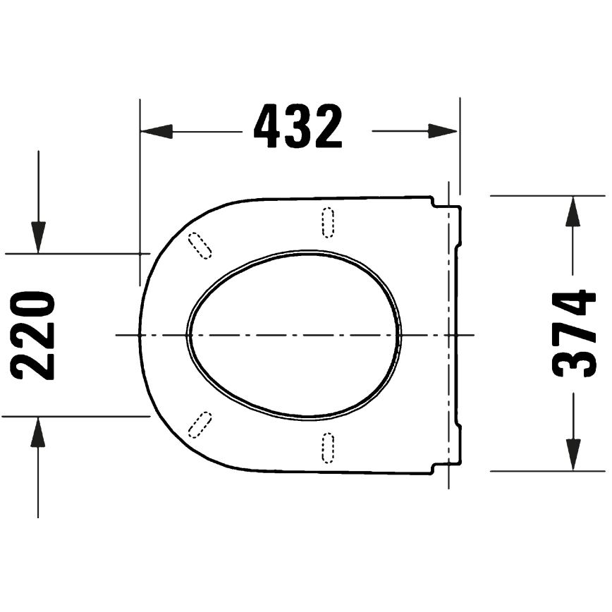 Duravit 28210000 - Toaletno sedište D-CODE 37,4x43,3 cm belo