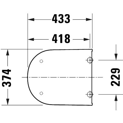 Duravit 28210000 - Toaletno sedište D-CODE 37,4x43,3 cm belo