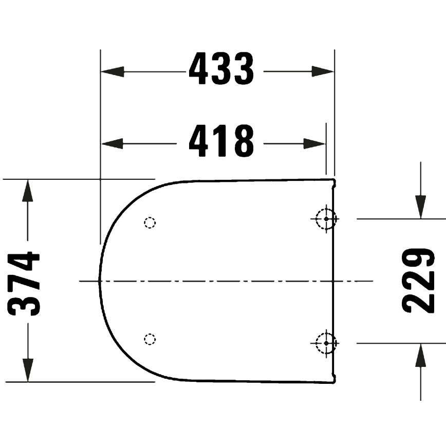 Duravit 28210000 - Toaletno sedište D-CODE 37,4x43,3 cm belo