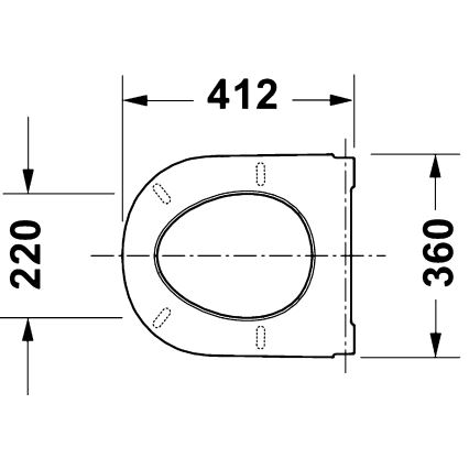 Duravit 28310000 - Daska za WC D-CODE 37,4x42 cm bela