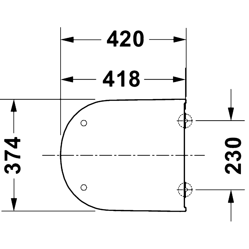 Duravit 28310000 - Daska za WC D-CODE 37,4x42 cm bela