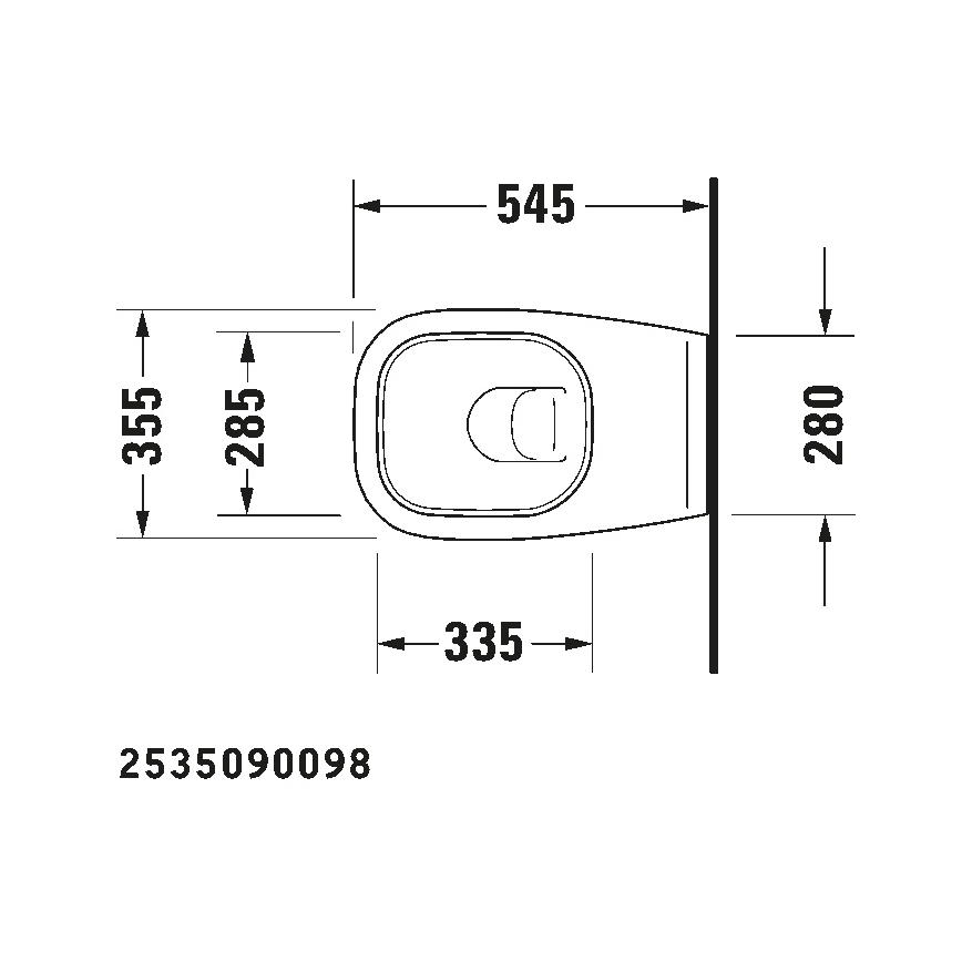 Duravit 45351900A1 - Viseća WC šolja sa daskom D-CODE keramika/sjajna bela