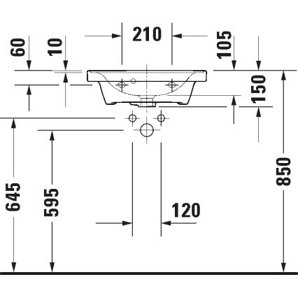 Duravit 742500000 - Zidni umivaonik D-NEO 50x40 cm keramika/sjajna bela