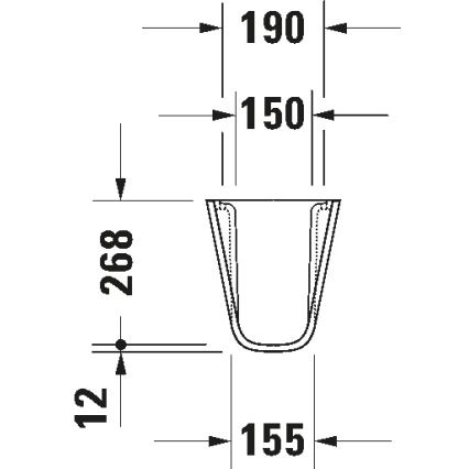 Duravit 8571800002 - Poklopac za sifon D-CODE 30x26,8 cm keramika/sjajna bela