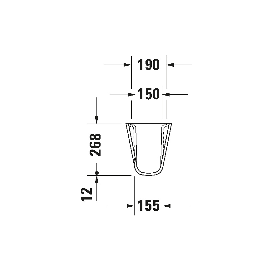 Duravit 8571800002 - Poklopac za sifon D-CODE 30x26,8 cm keramika/sjajna bela