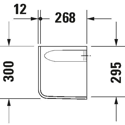 Duravit 8571800002 - Poklopac za sifon D-CODE 30x26,8 cm keramika/sjajna bela