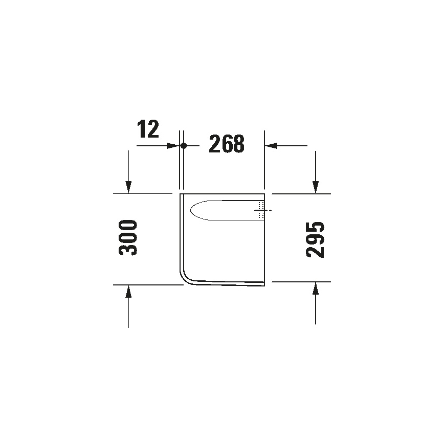 Duravit 8571800002 - Poklopac za sifon D-CODE 30x26,8 cm keramika/sjajna bela