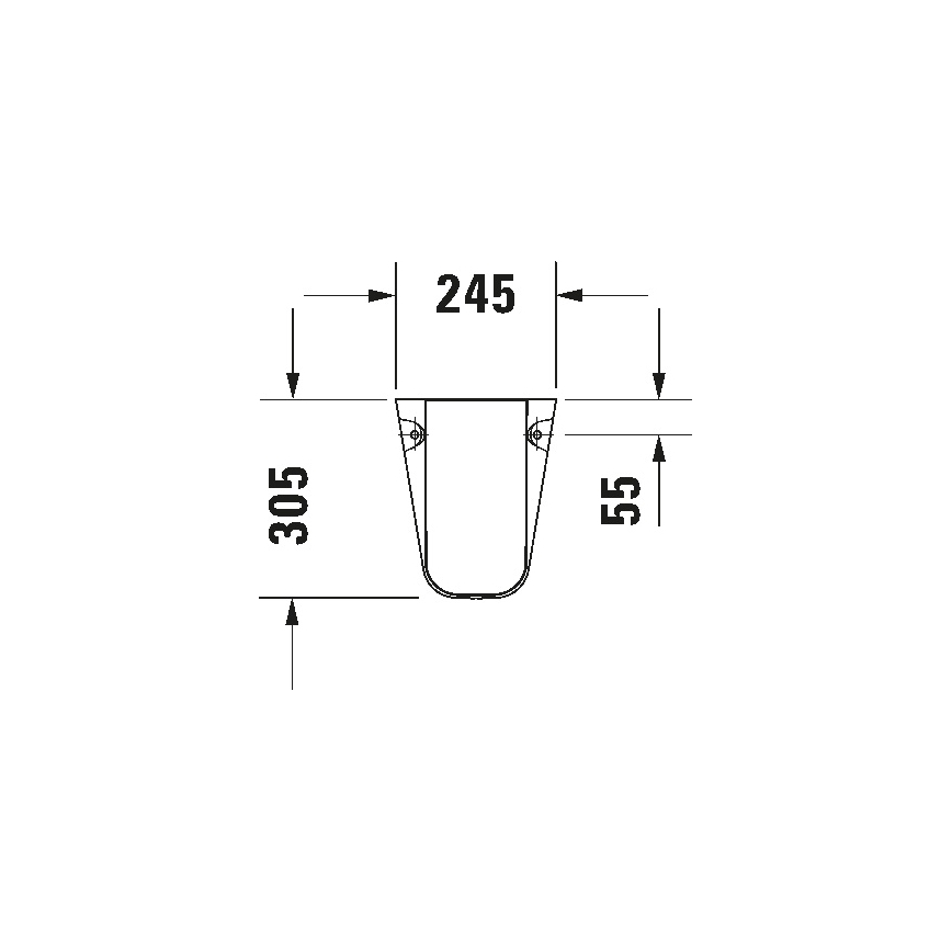 Duravit 8571800002 - Poklopac za sifon D-CODE 30x26,8 cm keramika/sjajna bela