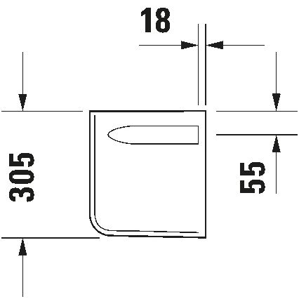 Duravit 8571800002 - Poklopac za sifon D-CODE 30x26,8 cm keramika/sjajna bela