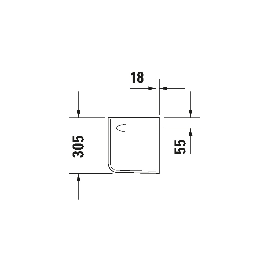 Duravit 8571800002 - Poklopac za sifon D-CODE 30x26,8 cm keramika/sjajna bela