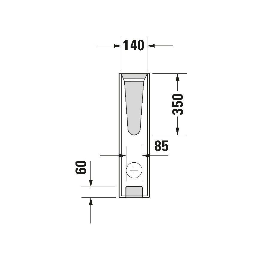 Duravit 8632700002 - Poklopac za sifon D-CODE 70,5x19 cm keramika/sjajna bela