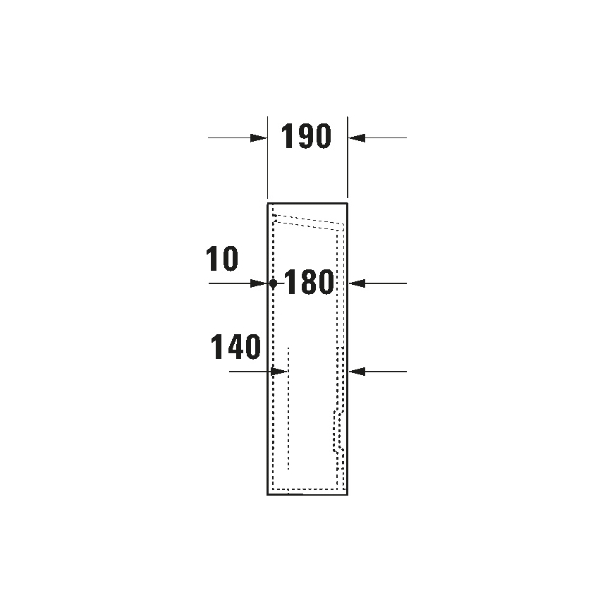 Duravit 8632700002 - Poklopac za sifon D-CODE 70,5x19 cm keramika/sjajna bela