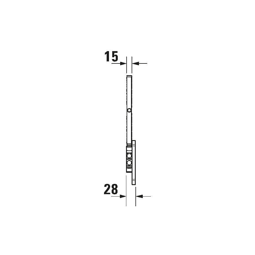 Duravit 99121000 - Zidno kozmetičko ogledalo D-CODE u sjajnom hromu