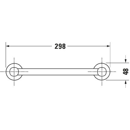 Duravit 99144600 - Držač za kadu D-CODE 28,4 cm mat crna