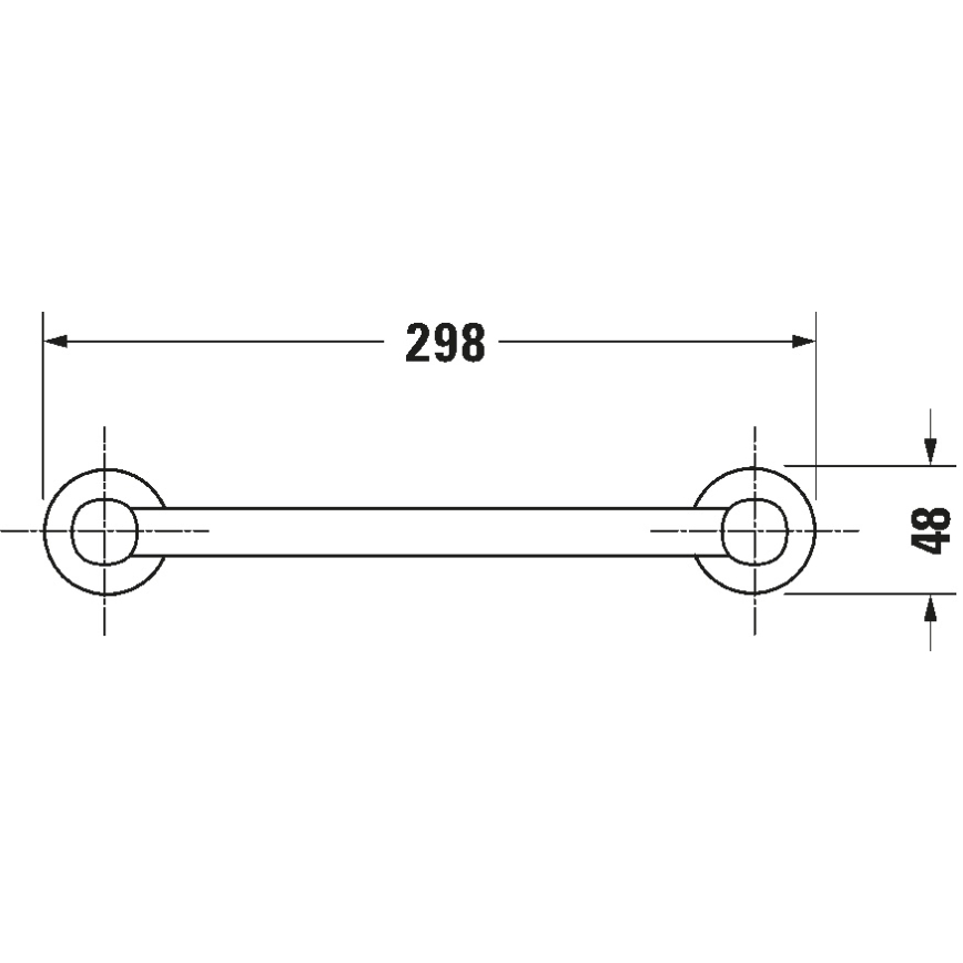 Duravit 99144600 - Držač za kadu D-CODE 28,4 cm mat crna