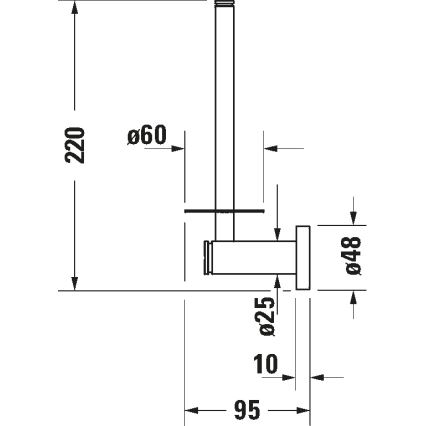 Duravit 99154600 - Držač toalet papira D-CODE u mat crnoj boji