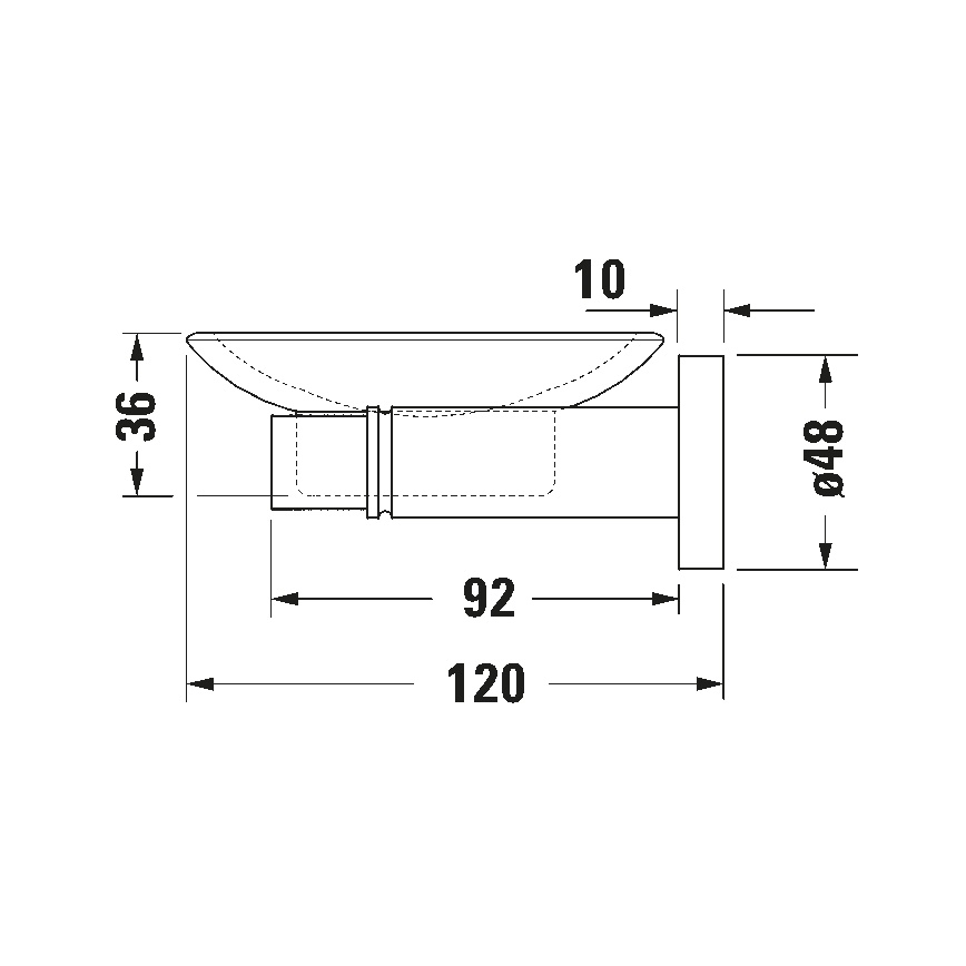 Duravit 99174600 - Zidna posuda za sapun D-CODE leva mat crna