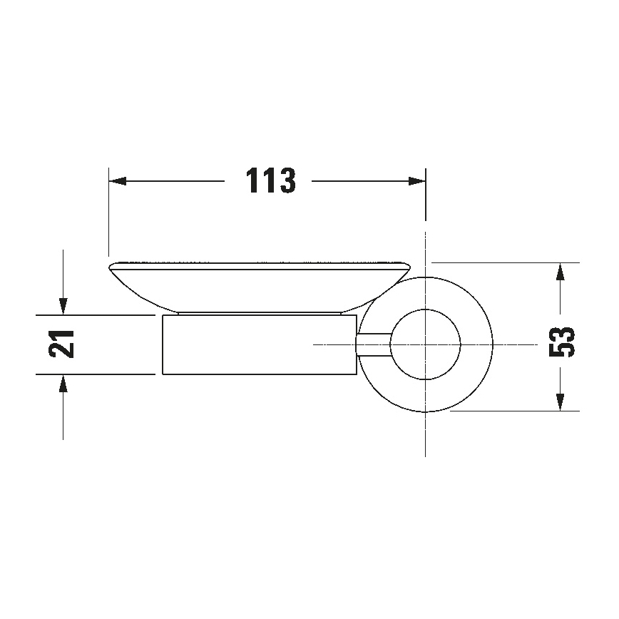 Duravit 99174600 - Zidna posuda za sapun D-CODE leva mat crna