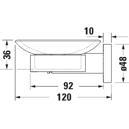 Duravit 99181000 - Zidna sapunara D-CODE, desna, sjajni hrom