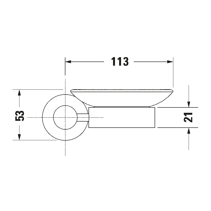 Duravit 99181000 - Zidna sapunara D-CODE, desna, sjajni hrom