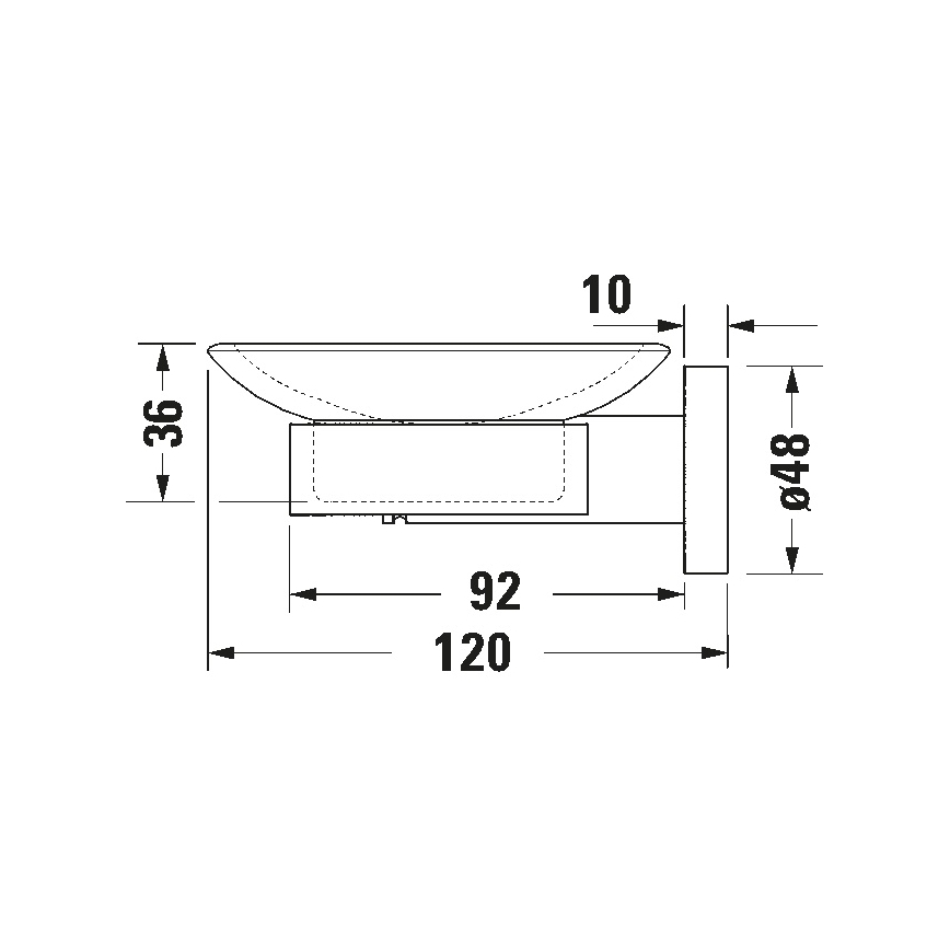 Duravit 99184600 - Zidni držač sapuna D-CODE, desni, mat crne boje