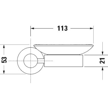 Duravit 99184600 - Zidni držač sapuna D-CODE, desni, mat crne boje
