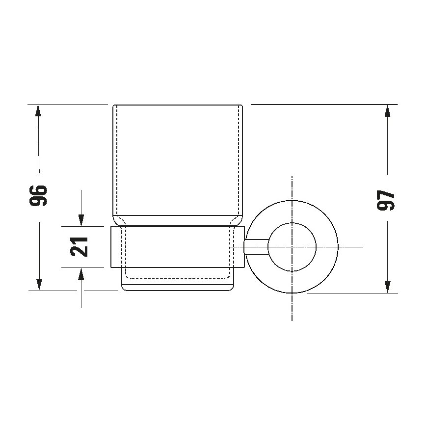 Duravit 99191000 - Zidni držač četkica za zube D-CODE, levostrani, sjajni hrom
