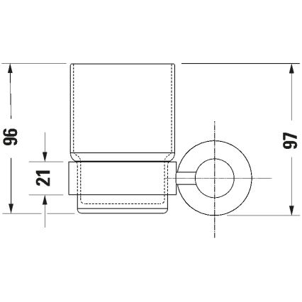 Duravit 99194600 - Zidni držač za četkice za zube D-CODE levi, mat crni