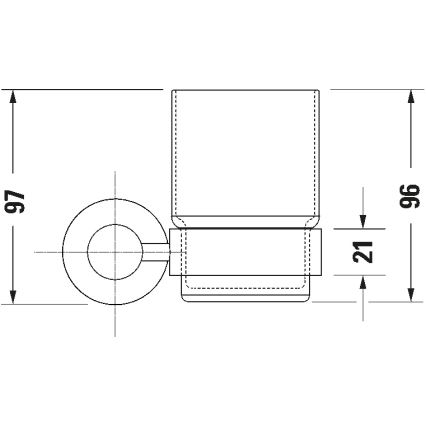 Duravit 99201000 - Zidni držač za četkice za zube D-CODE desni sjajni hrom