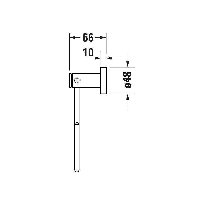 Duravit 99214600 - Zidni držač peškira D-CODE u mat crnoj boji