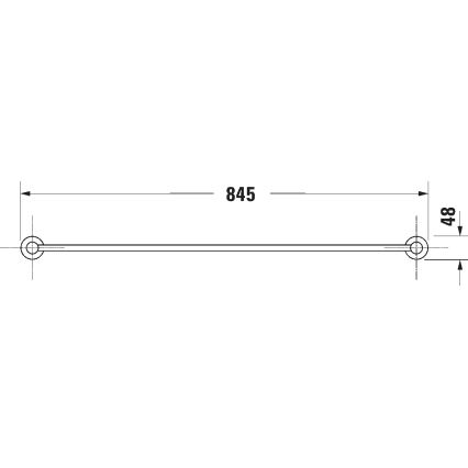 Duravit 99231000 - Zidni držač za peškire D-CODE 84,5 cm, sjajni hrom