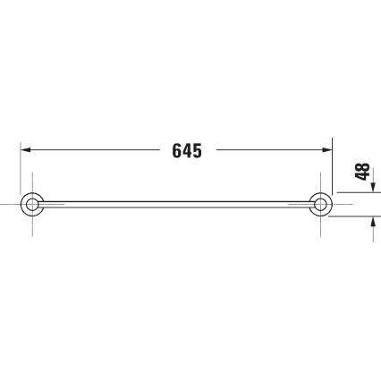 Duravit 99244600 - Zidni držač za peškire D-CODE 64,5 cm mat crne boje