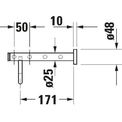 Duravit 99251000 - Zidni držač za peškire D-CODE 65 cm, sjajni hrom