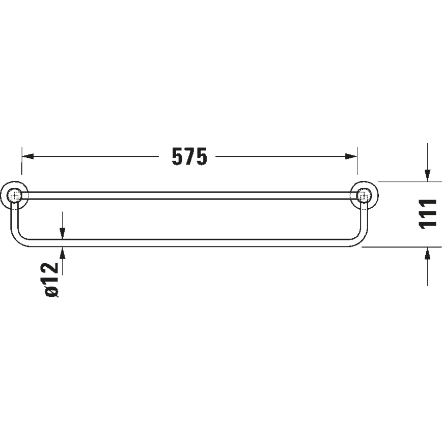 Duravit 99251000 - Zidni držač za peškire D-CODE 65 cm, sjajni hrom