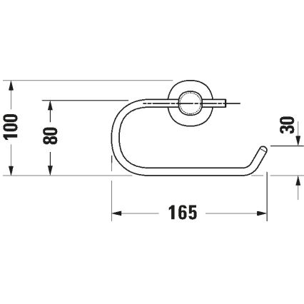 Duravit 99264600 - Držač toaletnog papira D-CODE mat crni
